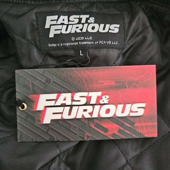 NWT REASON x FAST & FURIOUS Collaboration Varsity Button Down Jacket Sz L - Picture 5 of 16